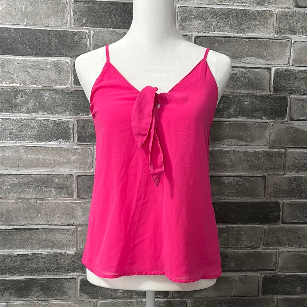 J. Crew Pink Camisole with Tie Front and Relaxed Fit